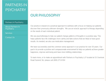 Tablet Screenshot of partnersinpsychiatry.com